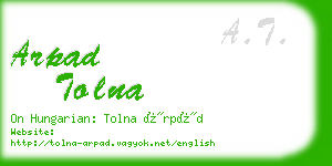 arpad tolna business card